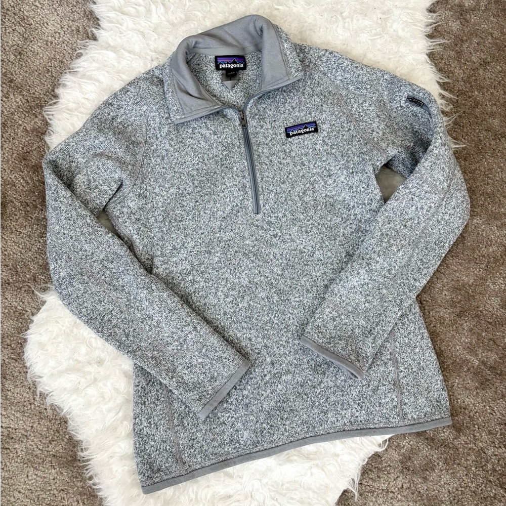 Patagonia Better Sweater Quarter Zip Up Marled Gray